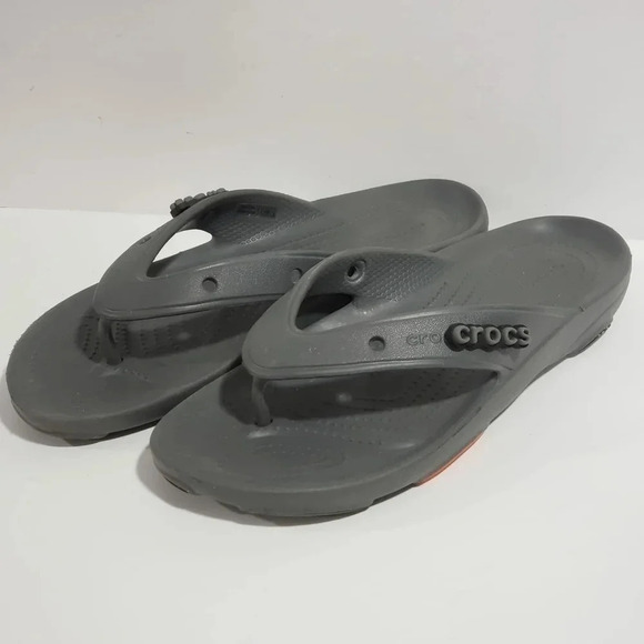 Crocs Iconic  Comfort Unisex M/6-W/8 Gray Slides/Sandles Slip On . - Picture 1 of 8